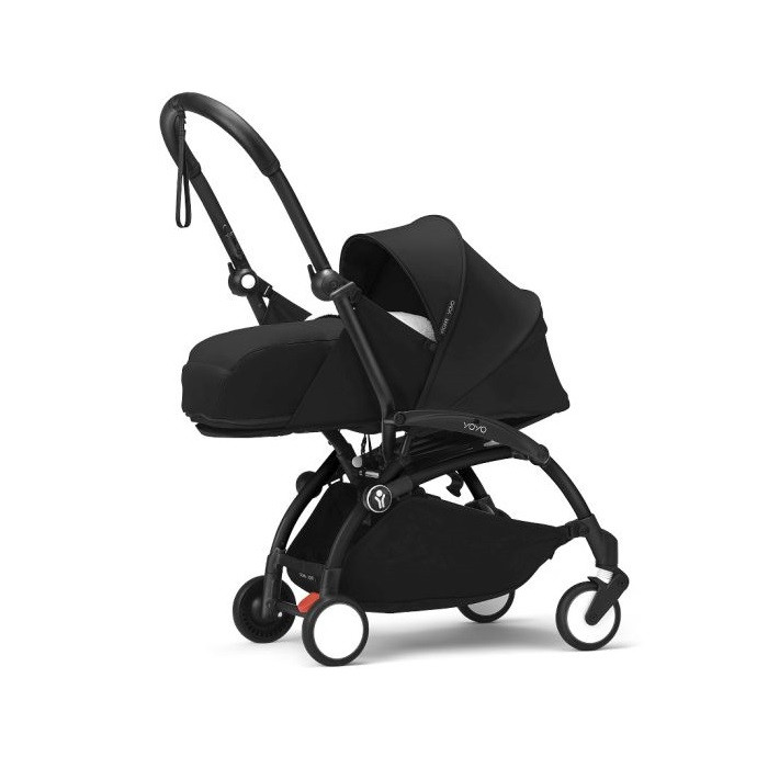 Stokke Yoyo 3 - wózek spacerowy z zestawem dla noworodków-Black/ Czarna rama