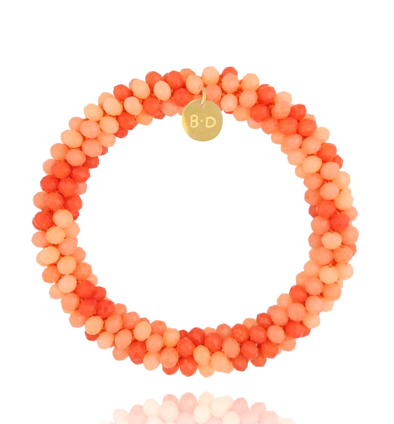 Bransoletka z kryształkami pomarańczowa Luminous BWE0042