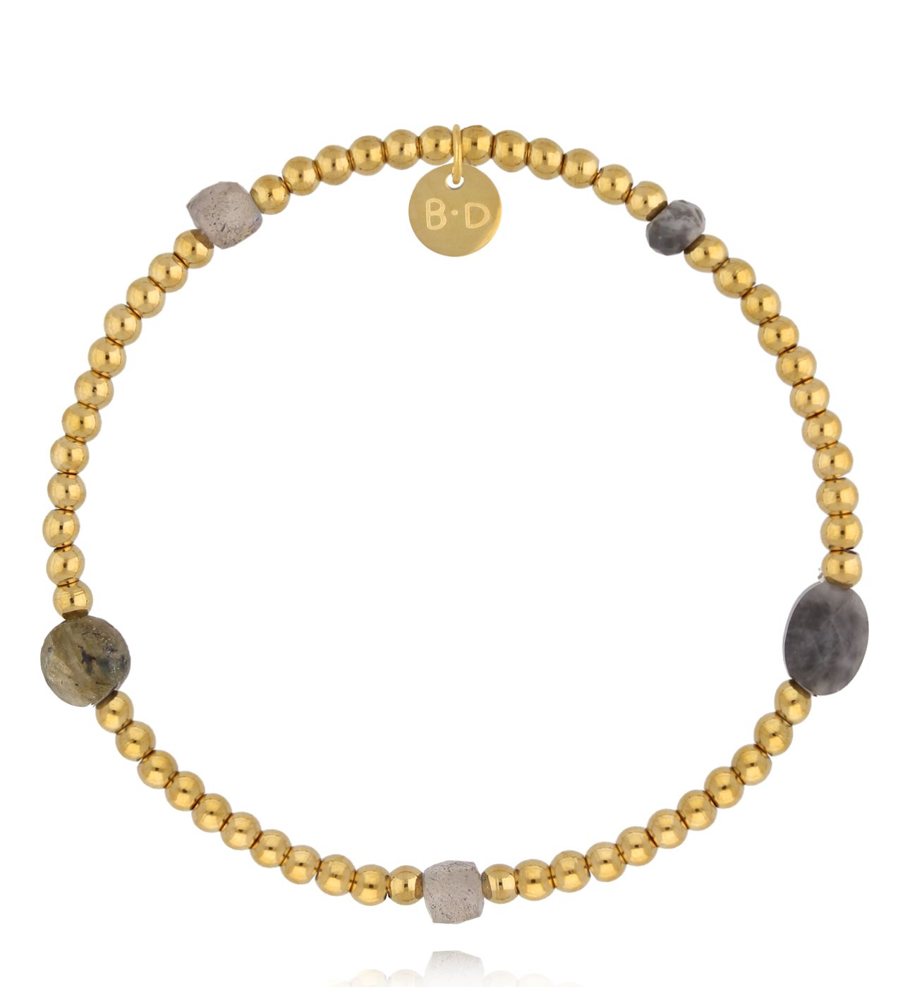 Bransoletka z labradorytami złota - By Dziubeka