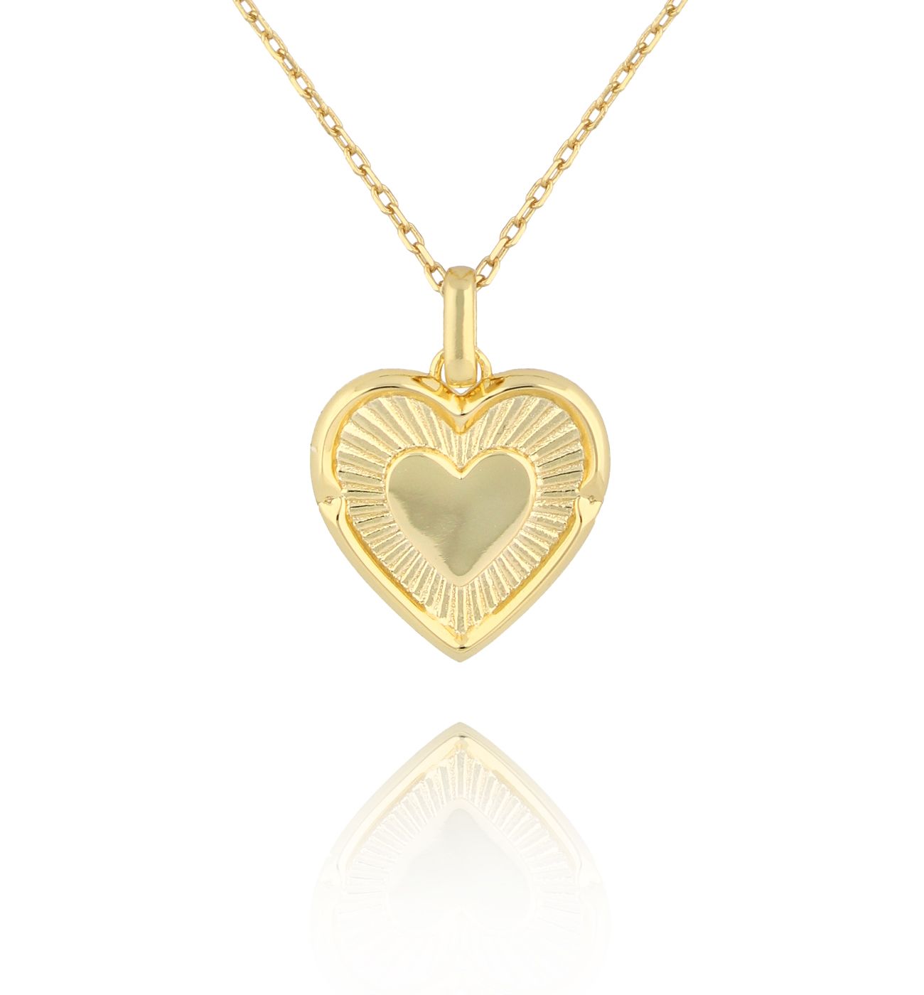 Naszyjnik złoty z sercem Voyage Treasures NFA0038