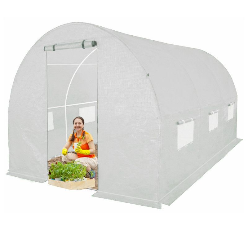 Tunel ogrodowy 4iQ Group 2x3m Biały Folia UV 25mm 1szt.