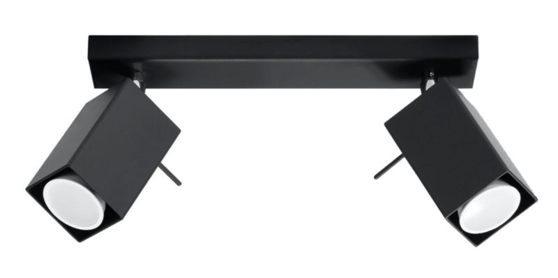 Spot oprawa sufitowa Sollux Lighting Merida czarny-chromowany 2 x GU10 x 40W IP20 wym: 30 x 8 cm - 1 szt.