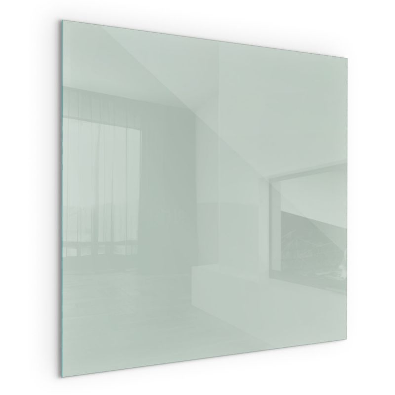 Szklana Podkładka Pod Kominek Kwadrat Wallfluent 50x50 cm Jasny zielony akcent 1 szt.