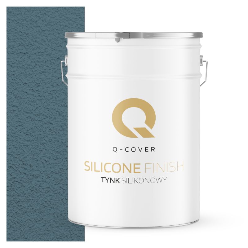 Tynk Silikonowy Elewacyjny Baranek 1.00mm Q-Cover Granatowy F136 25KG