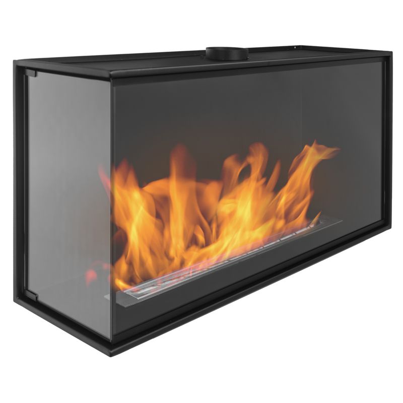 Biokominek Yannkes narożny, lewy 100 cm z pełnymi szybami 1szt.