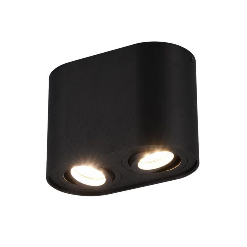 Spot oprawa sufitowa Trio Cookie czarny 2 x GU10 x IP20 wym: 17,8 x 9,6 cm - 1 szt.