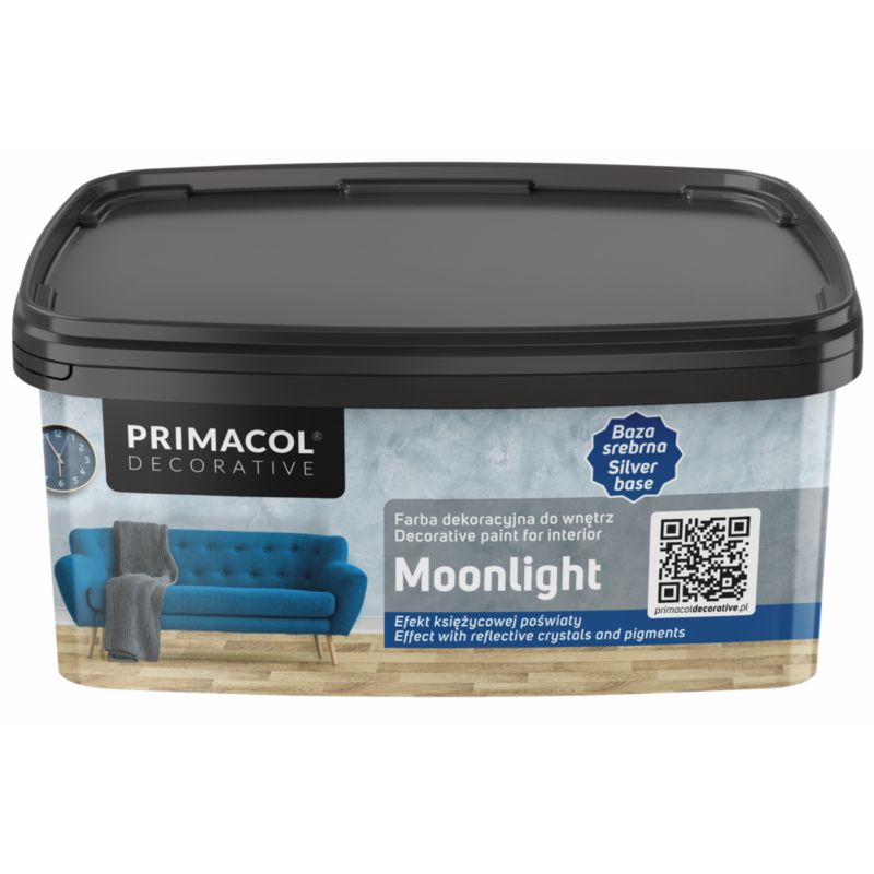 Farba dekoracyjna Primacol Moonlight srebrny 1 l