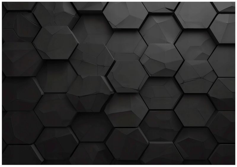 Fototapeta WALLARENA Dla Dzieci Na Flizelinie Dla Chłopca Gaming Heksagony Czarny 250x175 cm 16083VX5 1 szt.