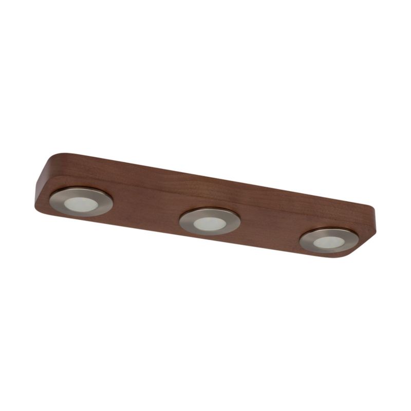 Drewniana Lampa Sufitowa SPOT Light 3xLED 5W Drewno Bukowe Orzechowe FSC, Polski Producent, 1 szt.