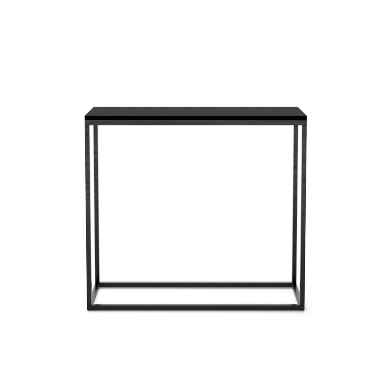 Konsola Bettso Well 80 cm stylowa do sypialni na czarnym stelażu czarny 1szt.