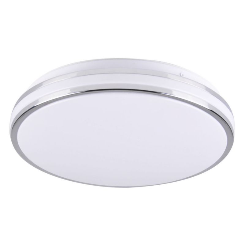 Plafon sufitowy lampa Polux Orbit chromowany biały LED 15W 4000K 1600lm IP20 wym: 7 x 28 x 28 cm tworzywo sztuczne - 1 szt.