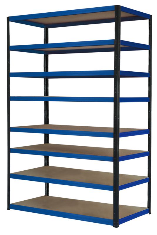 Regał metalowy MODO24 magazynowy grafitowo-niebieski helios 270x150x60cm 8 półek po 275 kg 1 szt.