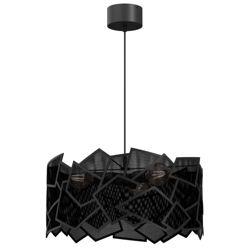 Lampa wisząca Luminex Camo czarny matowy wym: 110 x 49,5 x 49,5 cm 3xE27 x 15W 1 szt.