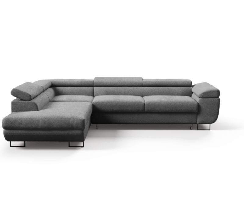 Narożnik OKTAVIO Sofello zagłówki regulowane funkcja spania , Boucle lewy abriamo 07 1 szt