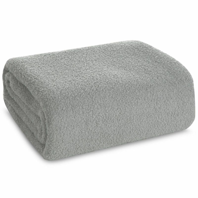 Koc Bukla Eurofirany 70x160 cm srebrny baranek miękki 1 szt.