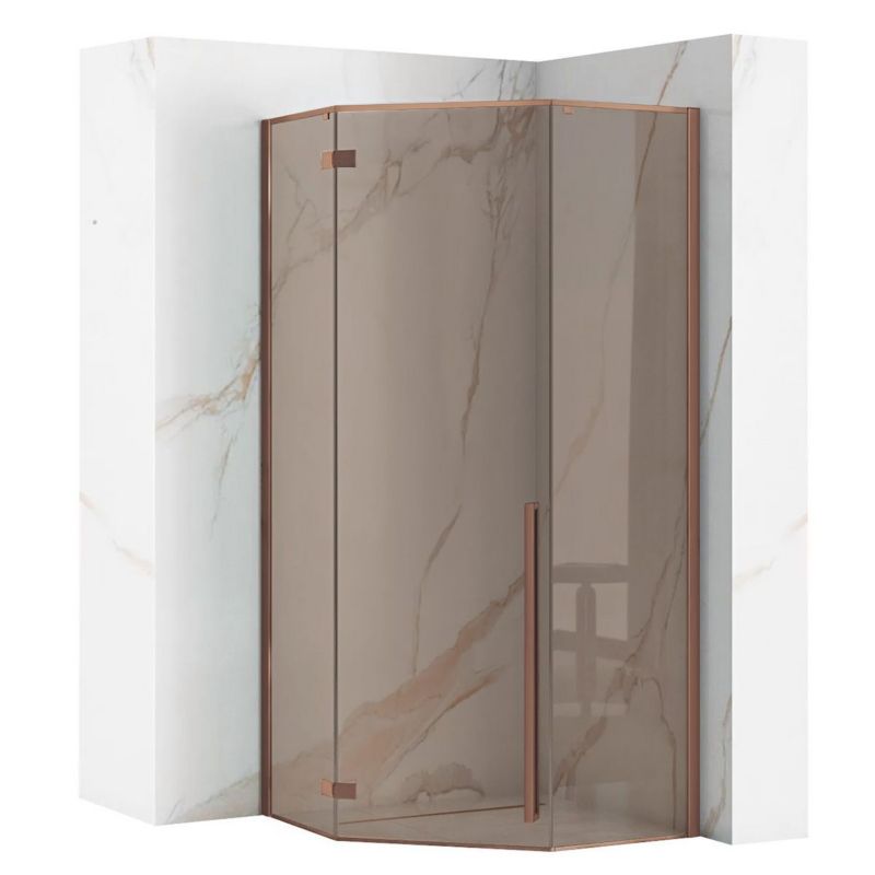 Kabina Prysznicowa Rea Diamond Miedź Szczotkowana 90X90X195Cm 1 Szt