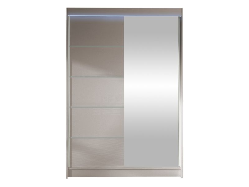 Szafa MIRJAN 24 z drzwiami przesuwnymi Lino III z oświetleniem RGB kaszmir 1 szt.