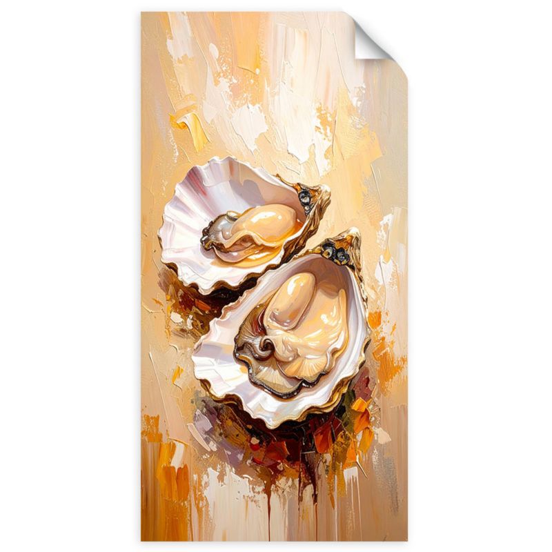 Plakaty samoprzylepne do salonu sypialni Feeby Ostrygi Owoce morza Sushi 50x100cm 1szt