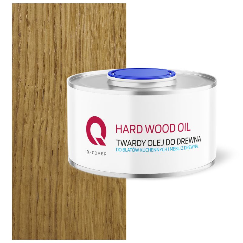 Twardy Olej do Drewna do Blatów Kuchennych i Mebli z Drewna Q-Cover Bezbarwny Mat 250ml