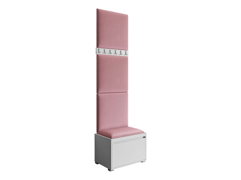 Zestaw do przedpokoju MIRJAN 24 Grawis 60 VII biały + różowy 1 kpl.