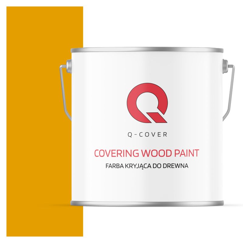 Farba Kryjąca do Drewna Q-Cover Żółty Złoty RAL1004 Satyna 5L