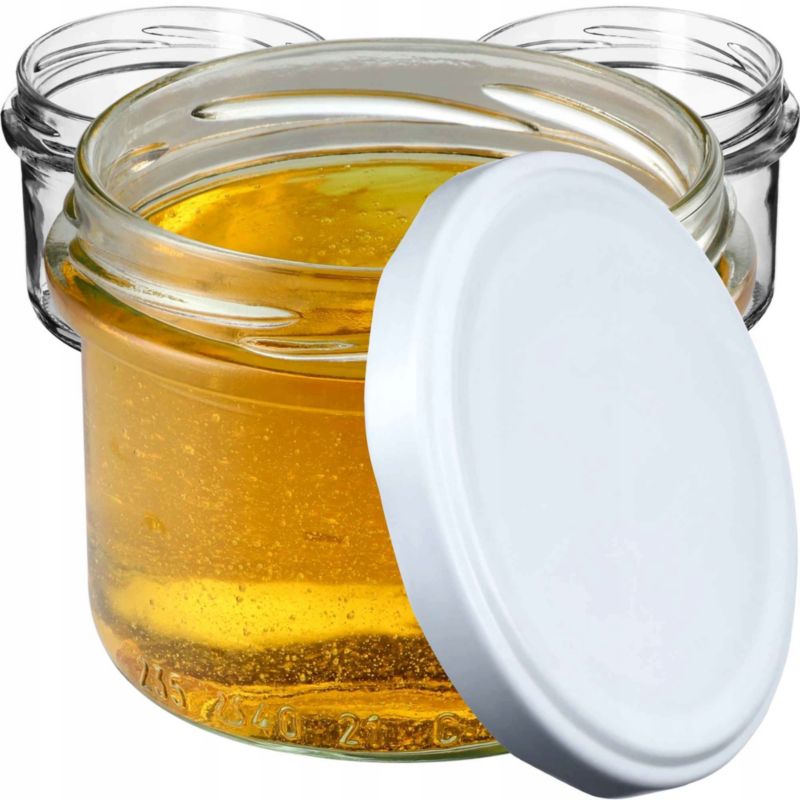 Słoik KADAX Szklany Słoiki 235ml Na Przetwory Dżem Pasztet Wieczka Fi82 50 szt.