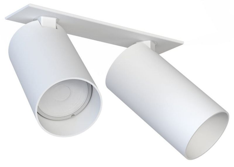 Oprawa sufitowa wpuszczana Nowodvorski Lighting Mono biała ruchoma 2 x GU10 x 10W IP20 wym: 11 x 31 x 5,5 cm Listwa - 1 szt.
