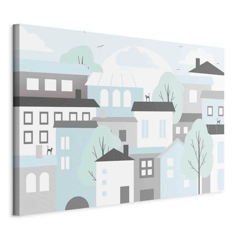 Obraz Artgeist Kolorowe miasteczko 60 x 40 cm flizelina 1 szt