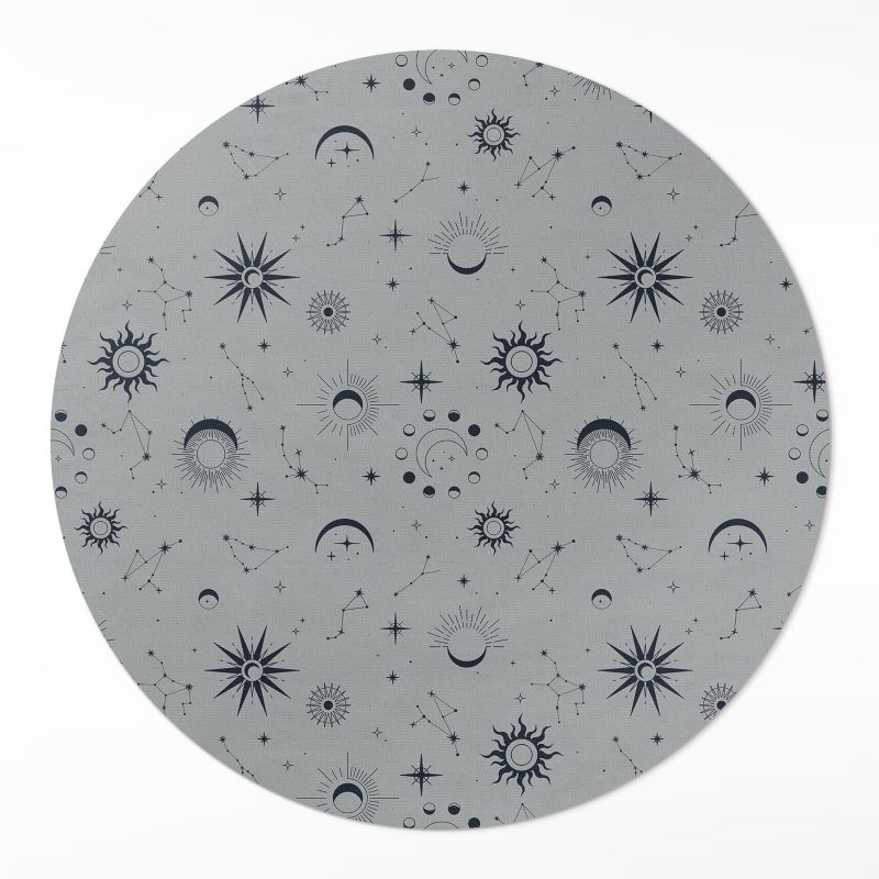 Ozdobna Wykładzina Winylowa Wallfluent fi50 cm Kosmos księżyce słońca gwiazdy 1 szt.