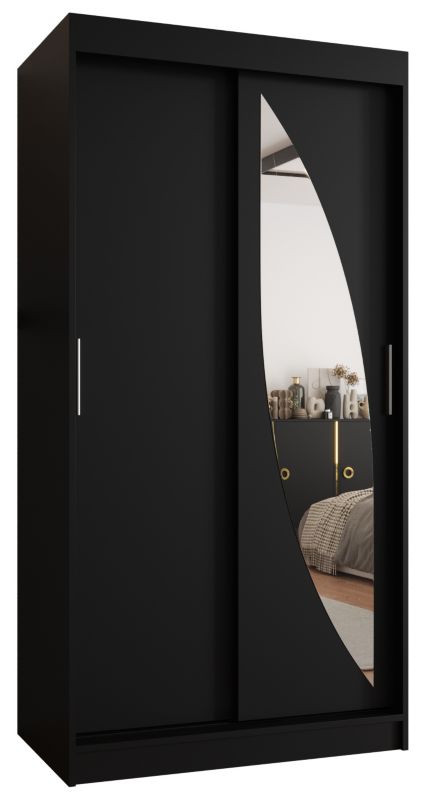 Szafa przesuwna Gardroba Abiks MILO 100 czarny mat 1 szt.