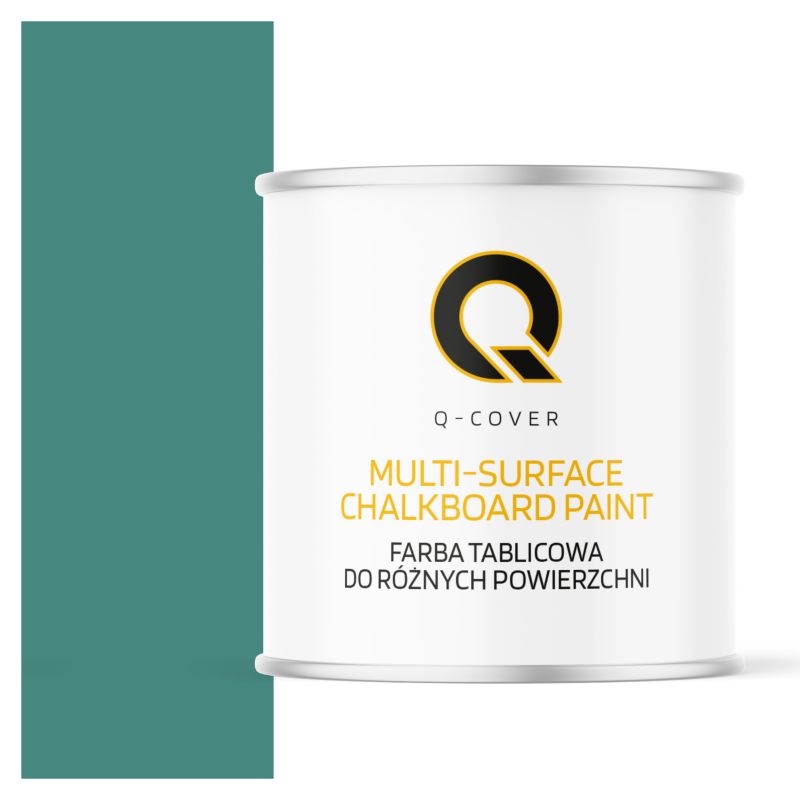 Farba Tablicowa Do Ścian Pisania Kredą Q-Cover Kolor Turkus miętowy RAL6033 Mat 2.5L