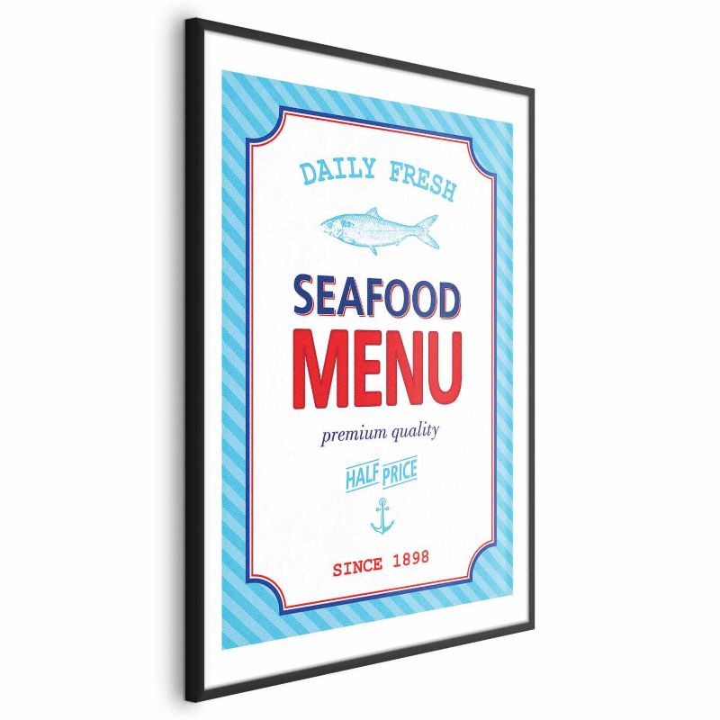 Plakat Artgeist Menu 21x30 cm z ramą czarną 1 szt