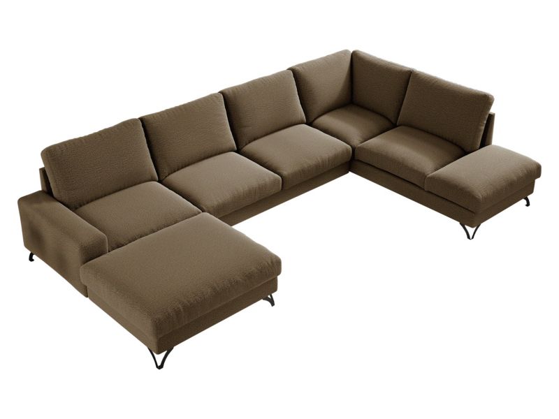 Narożnik z funkcją spania MIRJAN 24 Flavio U lewy brązowy 1 szt.