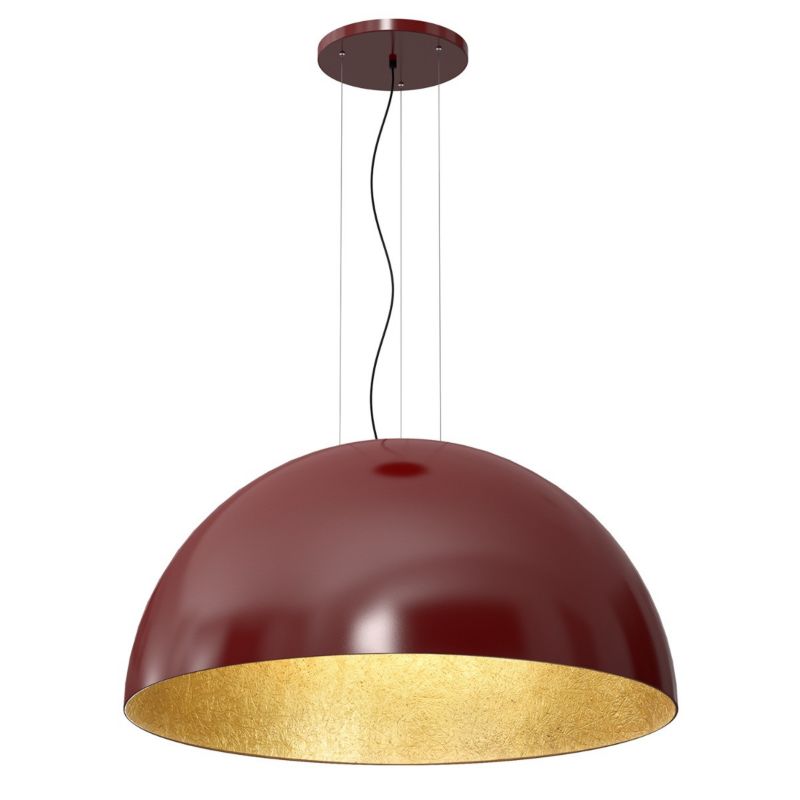 Lampa wisząca Luminex Compo burgundowo-złota wym: 150 x 100 x 100 cm 1xE27 x 15W 1 szt.