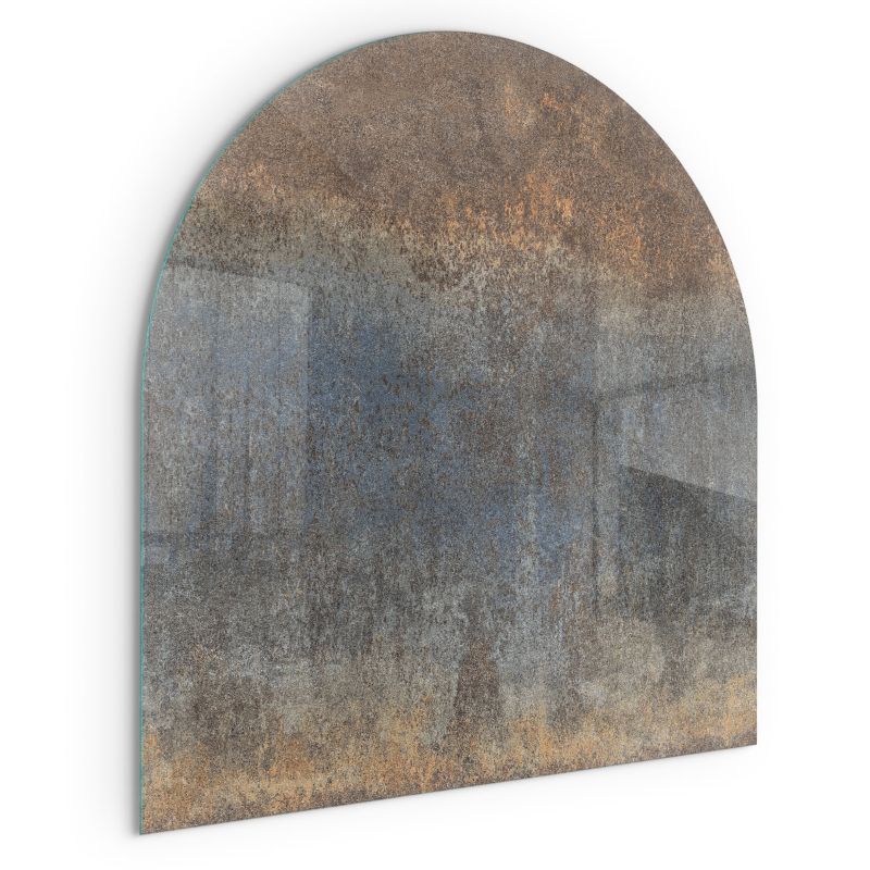 Szklana Podkładka Pod Kominek Półowalny Wallfluent 100x100 cm Teksturowany wzór abstrakcyjny 1 szt.