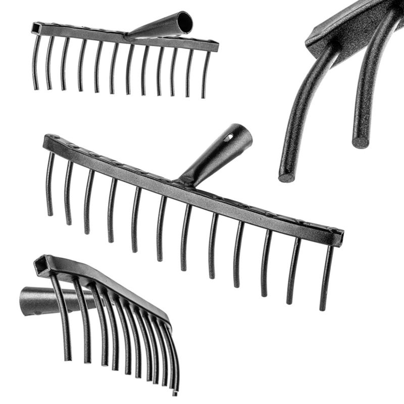 Grabie KADAX Do Kamienia Stalowe 12-Zębne Grabki Ogrodowe Gleby Bez Trzonka 1szt.