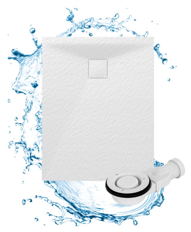 Brodzik Prysznicowy Prostokątny Granitan Teja 90x70CM Biały SMC Kompozyt 1szt.