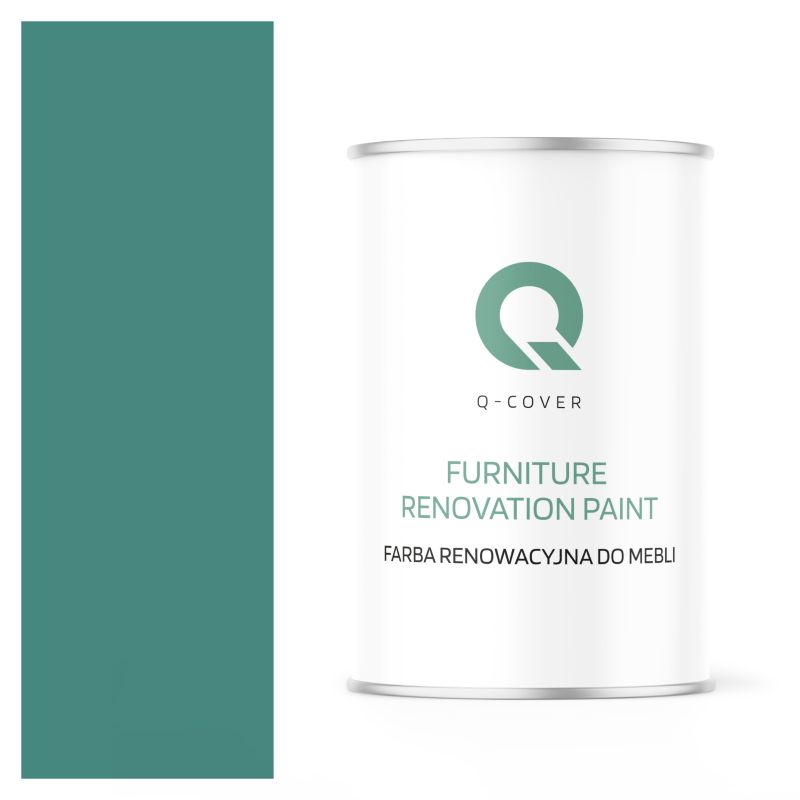 Farba Renowacyjna do Mebli Q-Cover Turkus miętowy RAL6033 Wysoki Połysk 1L
