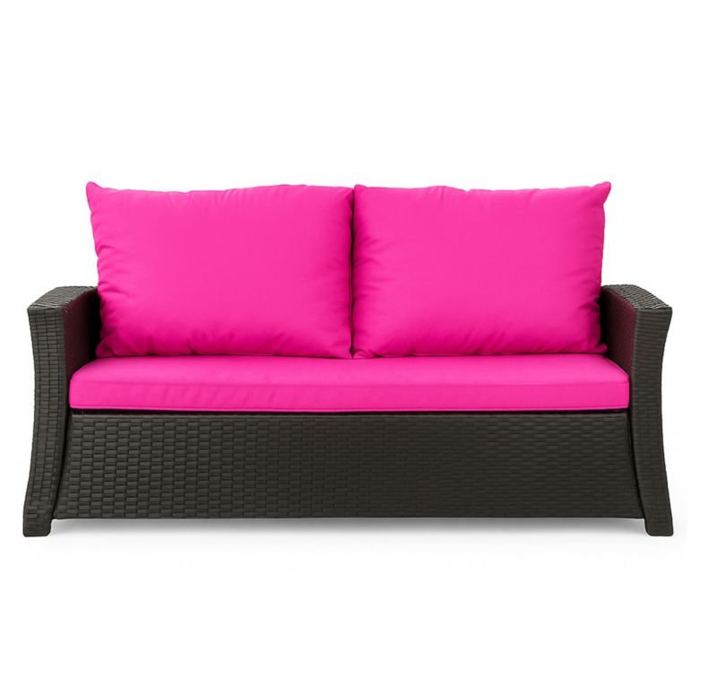 Poduszka ogrodowa na sofę rattanową, Setgarden, 120x50x50cm Różowa Poduszki na meble ogrodowe-Technorattan, Mix, 1szt
