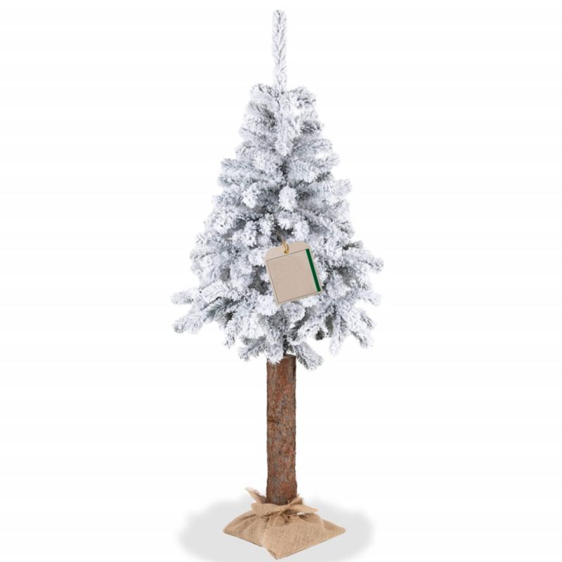 Choinka na pniu sztuczna Springos 180 cm świerk śnieżony ze stojakiem 1 szt.