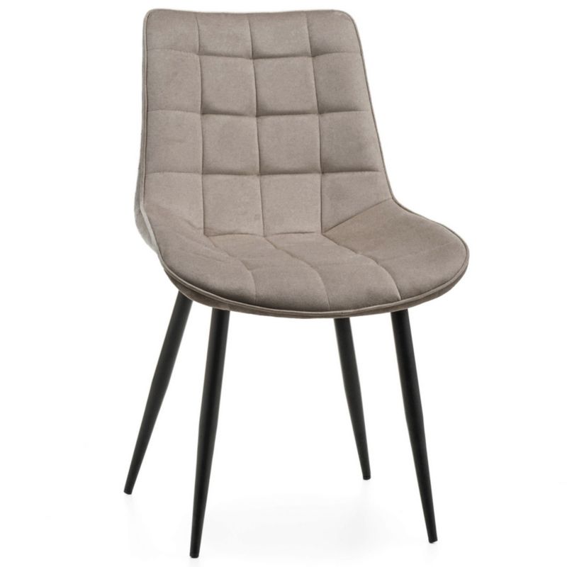 Krzesło MebleMWM ART830C welur cappuccino-9 nogi czarne 1 szt.