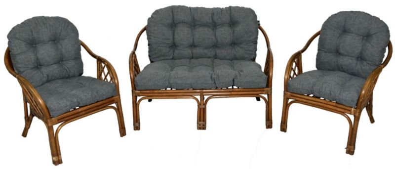 Poduszki na meble rattanowe AMPO komplet antracyt 1 kpl.