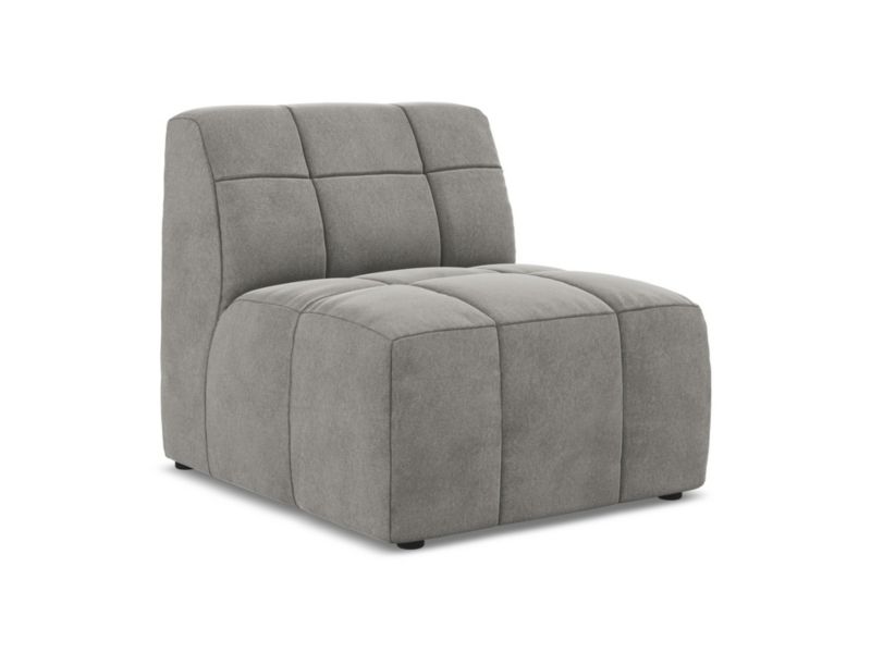 Moduł LaMiaSofa GRADO z tkaniny welwetowej 75x90 cm szary 1 szt.