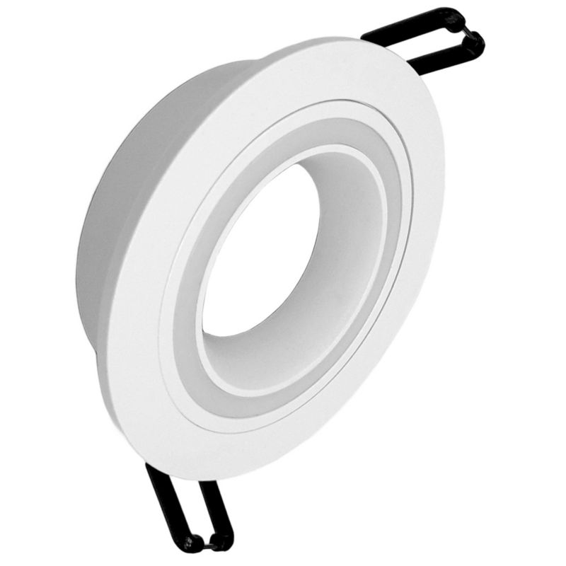 Oprawa sufitowa wpuszczana Polux Falco biała 1 x MR16 x 10W IP20 wym: 2,5 x 9,2 x 9,2 cm okrągła - 1 szt.