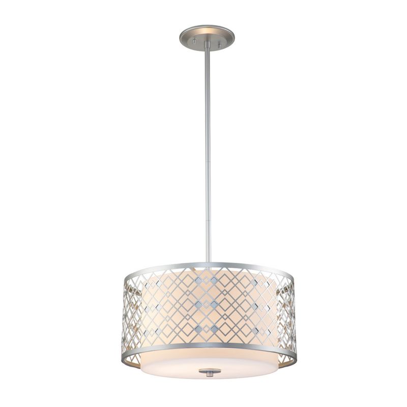 Lampa wisząca Elstead Ziggy lakierowane srebro wym: 117,5 x 40,6 x 40,6 cm 2xE27 x 1 szt.
