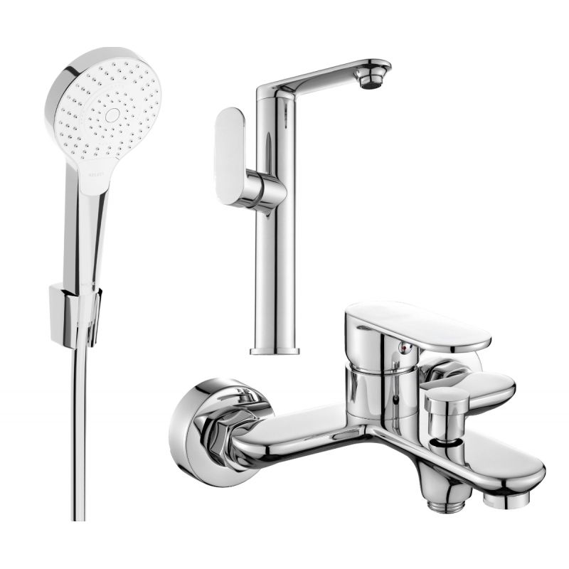 Zestaw wannowy Mexen Milo chrom 1 szt.