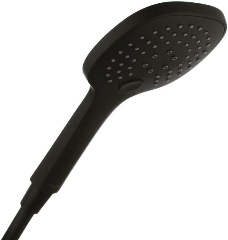 Słuchawka prysznicowa Hagser Emma 3-funkcyjna czarna mat, silikonowe wypustki, abs, 1 szt.