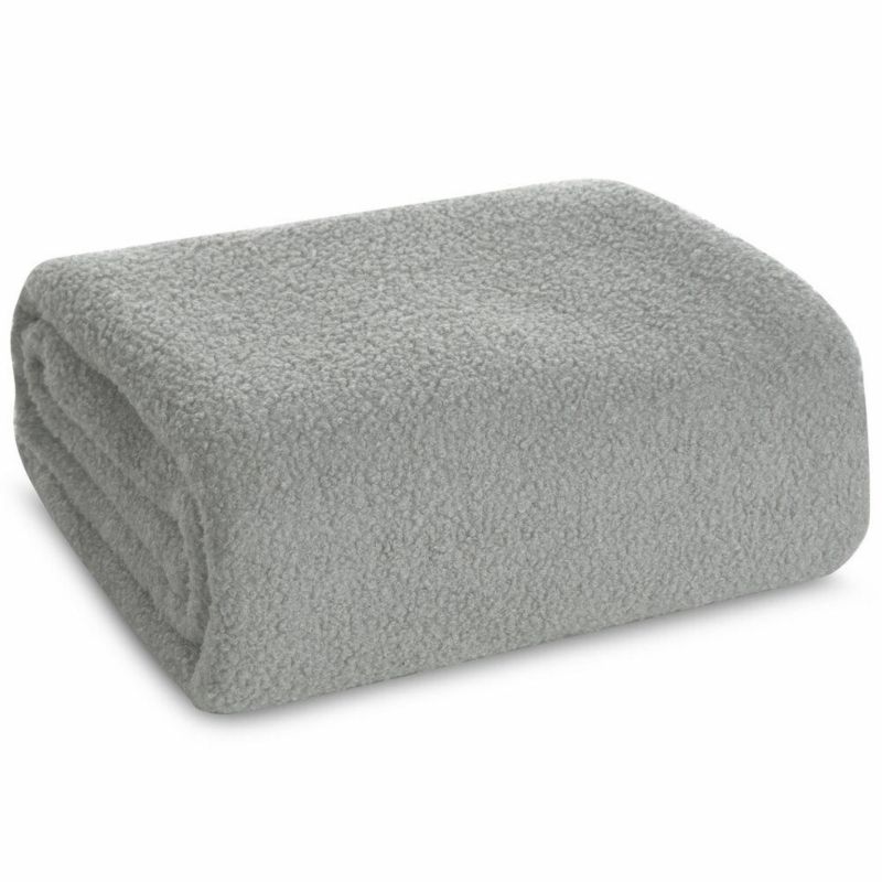 Koc Bukla Eurofirany 170x210 cm srebrny baranek miękki 1 szt.