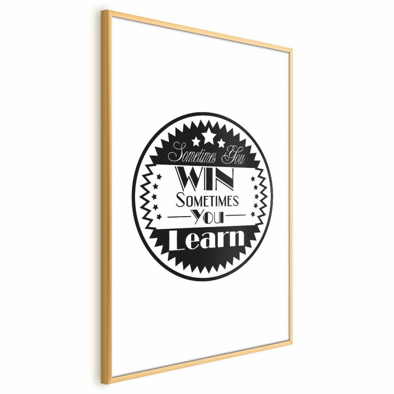 Plakat Artgeist Sometimes 21x30 cm z ramą złotą 1 szt