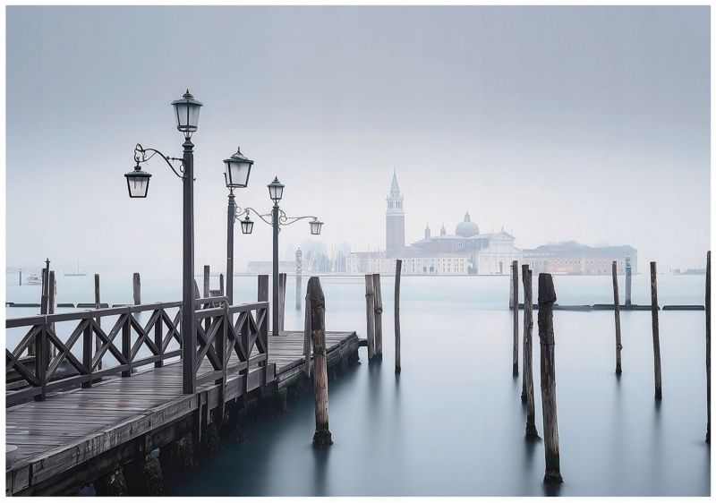 Fototapeta WALLARENA Do Sypialni Salonu Na Flizelinie Miasto Krajobraz Molo Szary 400x280 cm 16052VX8 1 szt.